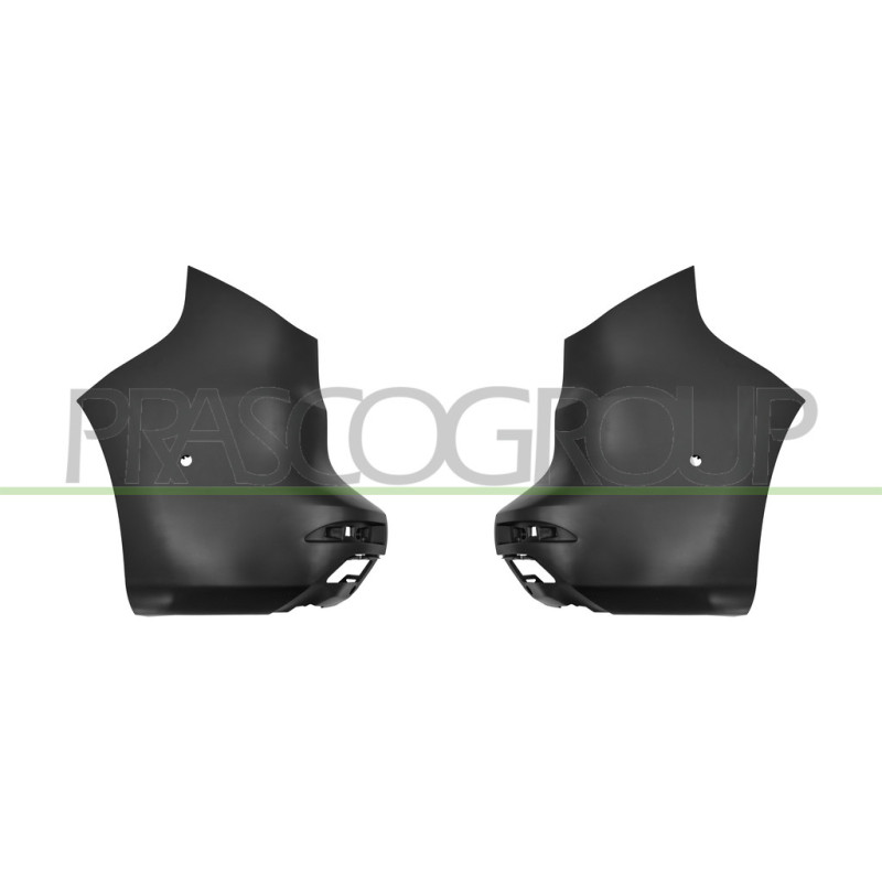 Jeu D'Embout De Pare-Chocs Arriere-Noir-Surface Lissse  A Apreter