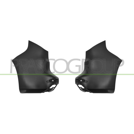 Jeu D'Embout De Pare-Chocs Arriere-Noir-Surface Lisse A Apreter