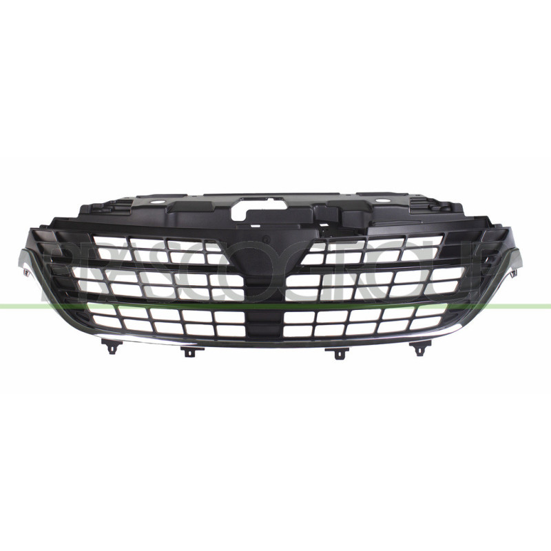 Grille Calandre-Noire avec Cadre Chrome'-avec Moulures Noires Brillantes