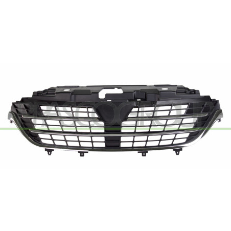 Grille Calandre Noire avec Moulures et Cadre Chrome'
